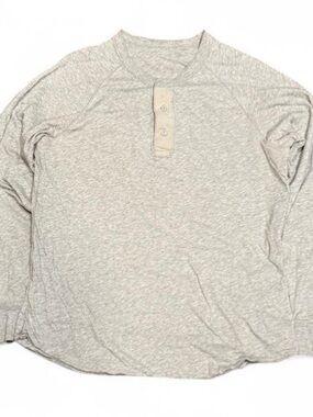 Y2K Gap Henley Quarter Button Grey Longsleeve Shirt